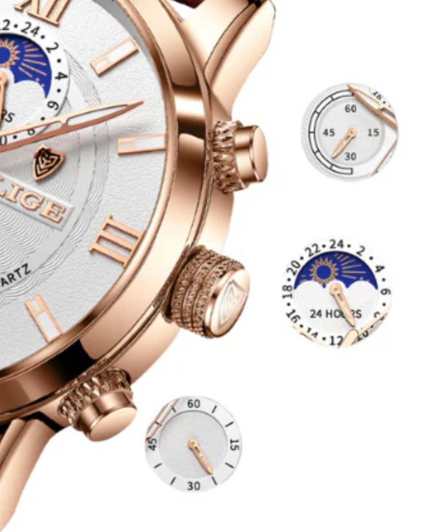 Montre classique Lugano (résistante à l’eau)