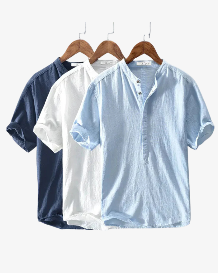 Chemise d’été en lin – Style masculin premium