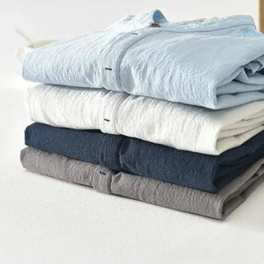Chemise d’été en lin – Style masculin premium