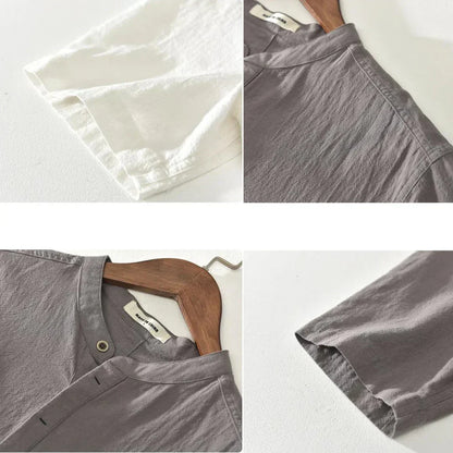 Chemise d’été en lin – Style masculin premium
