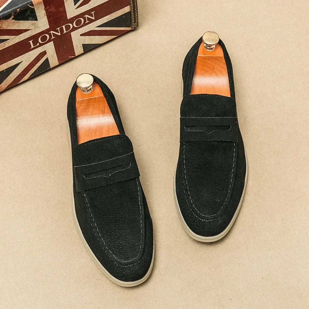 Leather Moccasin Loafer for Men Liverpool Azenli