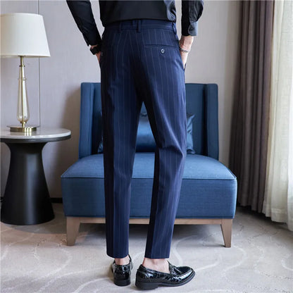Pinstripe Suit Pants for Men