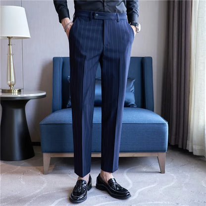 Pinstripe Suit Pants for Men