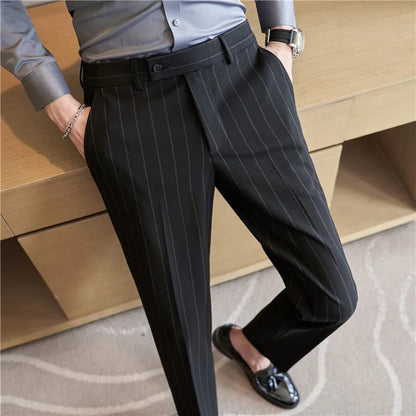 Pinstripe Suit Pants for Men